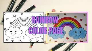 RAINBOW COLORING PAGE | #artworks #foryou #rainbow #art #color #coloring #colorworld #rainbowarts