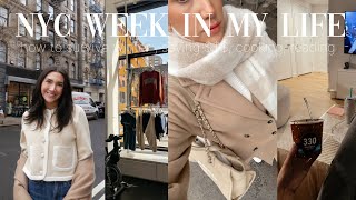 WEEK IN MY LIFE in the CITY | NYC winter tips, saving $$$, cooking + reading!