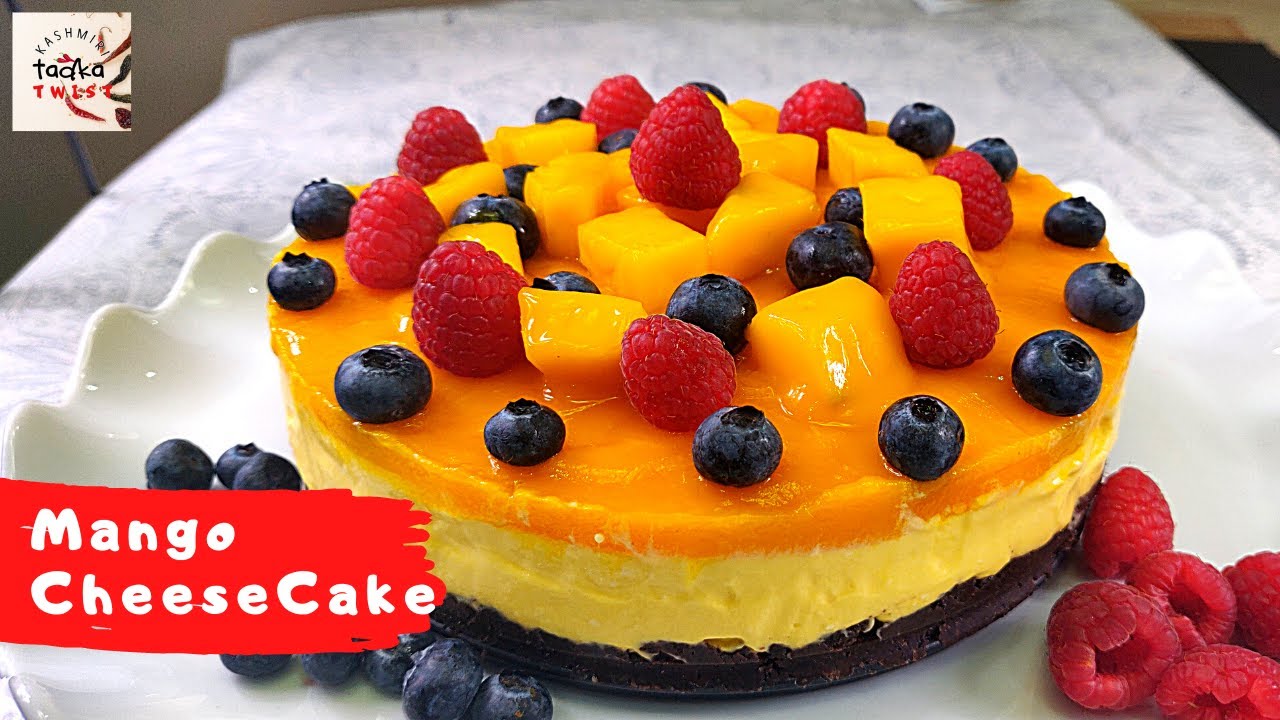 Mango Cheese Cake | Ice Cream Cheese Cake | No Bake No Egg | Kashmiri Tadka Twist