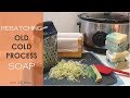 Rebatching old Cold Process Soap  - watch till end to see what this soap does! Soy and Shea