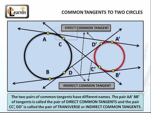 Video: Cik kopīgu iekšējo tangenšu ir apļiem, kas krustojas divos punktos?