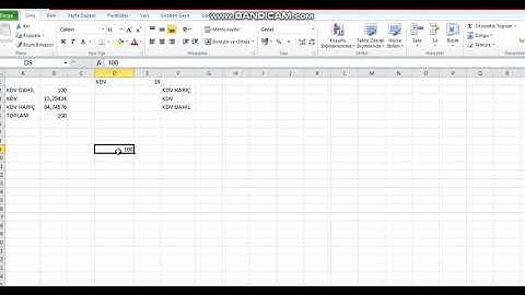 KDV DAHİL VE KDV HARİÇ HESAPLAMA