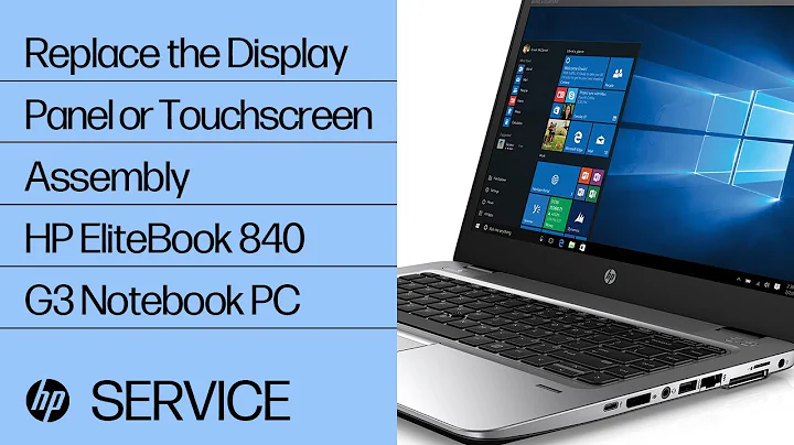 Replace the Display Panel or Touchscreen Assembly | HP EliteBook 840 G3 Notebook PC | HP