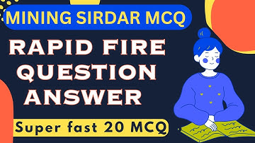 Mining sirdar Imp. MCQs for Coal india limited || MCQ question answers