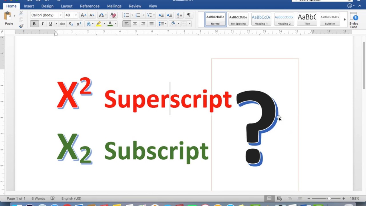 Creating Simultaneous Superscripts And Subscripts In Ms Word Words