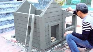 Little House in a Peaceful Village - The DOG house With Reinforced Concrete Very Easy