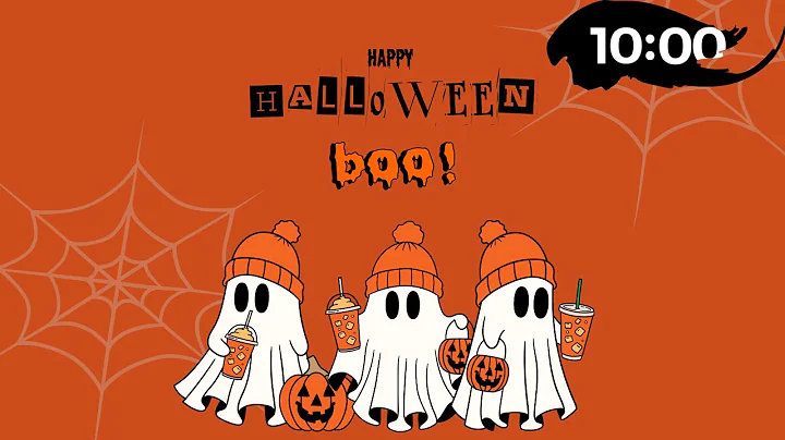 👻🎃 Halloween Ghost Kids Trick-or-Treating 10-Minute Countdown Timer| Spooky Fun for Classrooms