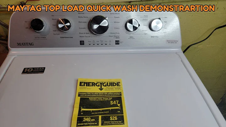 MAYTAG /  TOP LOAD WASHER / QUICK WASH CYCLE ( JUNE 2025 )