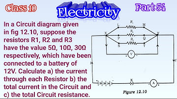 Ncert example 12.8 physics class 10th | In a Circuit diagram given in fig 12.10 suppose the resistor