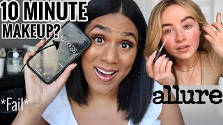 I TRIED SABRINA CARPENTER'S 10 MINUTE NATURAL MAKEUP TUTORIAL | ALLURE 2020