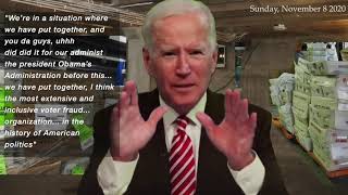 Joe Biden Talks (slips up) About Voter Fraud - Nov 8, 2020