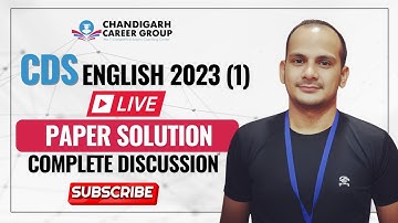 CDS 1, 2023 English Question Paper Solution with Explanation|| CDS 1, 2023 English Question Paper||