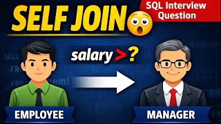 SQL Interview Question | Employees Earning More Than Manager (Self JOIN Explained)