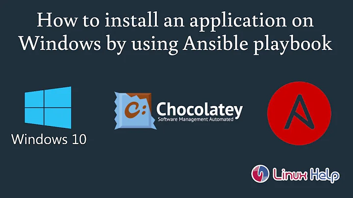 How to install an application on Windows by using Ansible playbook