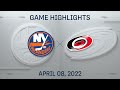 NHL Highlights | Islanders vs. Hurricanes - Apr 8, 2022