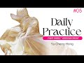 Daily Practice # 5 ( Fabric - wedding dress - painted by PS Oil brush)