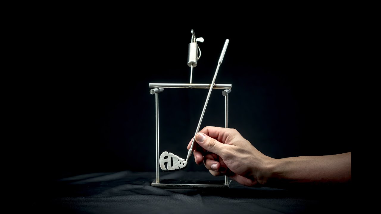 FORE! balancing Swinging Pendulum Golf Sculpture YouTube