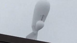 Raw: Runaway Blimp Drifts Over Penn. College