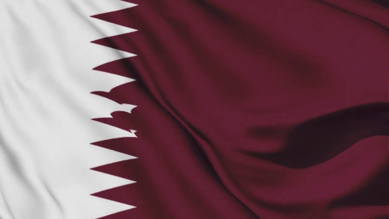 Qatar Flag 3 Minutes Loop - FREE 4k Stock Footage - Realistic Qatari Flag Wave Animation