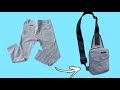 Recycling old jeans into sling bagvery easy for beginners