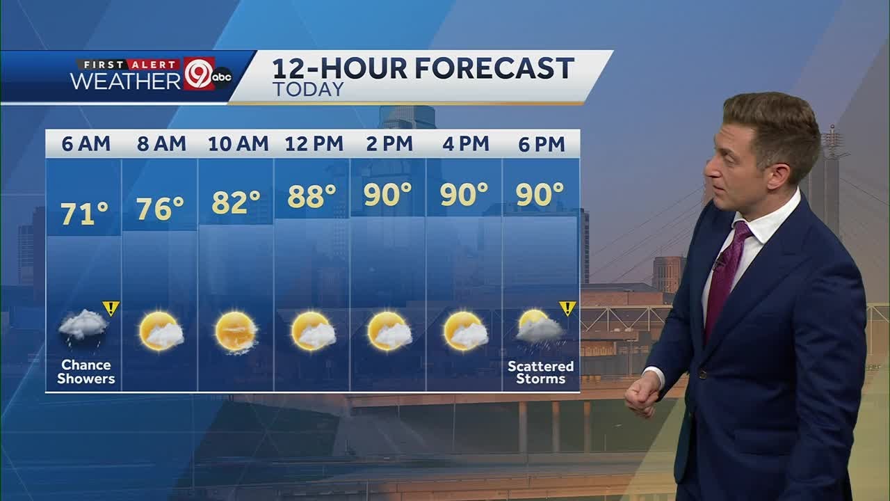 Scattered showers and thunderstorms end this morning , more storms ...
