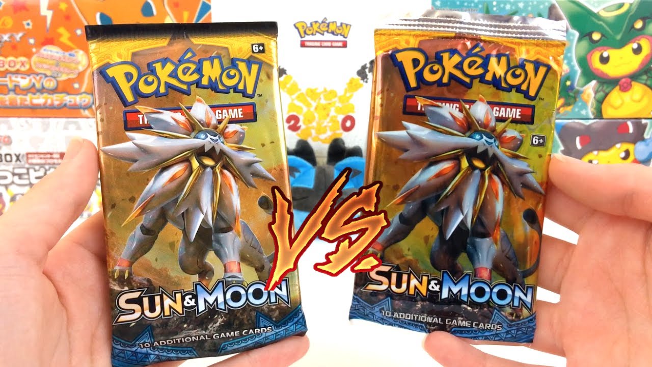 Real Vs Fake Pokemon Sun And Moon Booster Packs Opening Youtube