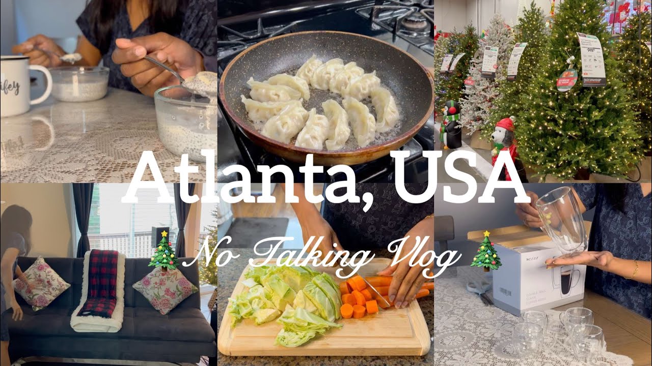 ✨ Our First Christmas Tree as a Newly Married Couple | Cozy Weekend Vlog in Atlanta 🎄