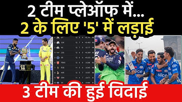 IPL 2023 Points Table GT CSK In Playoff MI LSG PBKS RCB And RR 3 Teams Out