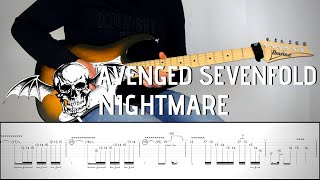 AVENGED SEVENFOLD - NIGHTMARE (Solo) | Guitar Cover Tutorial (FREE TAB)