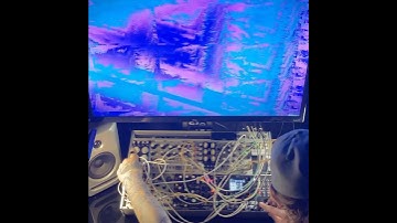 Audio Visual Eurorack Patch 25 (Meta Module, Digitakt, Plaits, Hydra video synth) #dnb