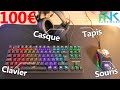 Setup gamer  moins de 100 clavier mcanique souris tapis casque