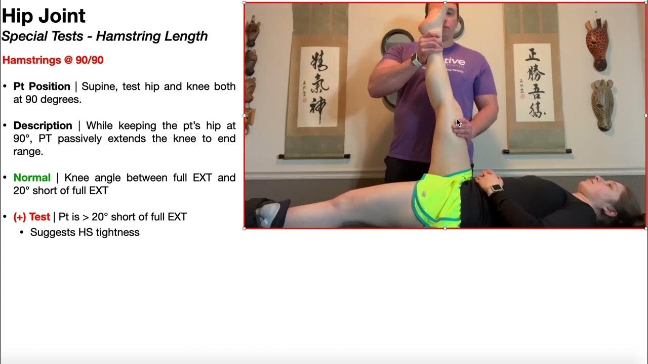Hamstring Length Test ( 90/90) Rationale & Demonstration YouTube