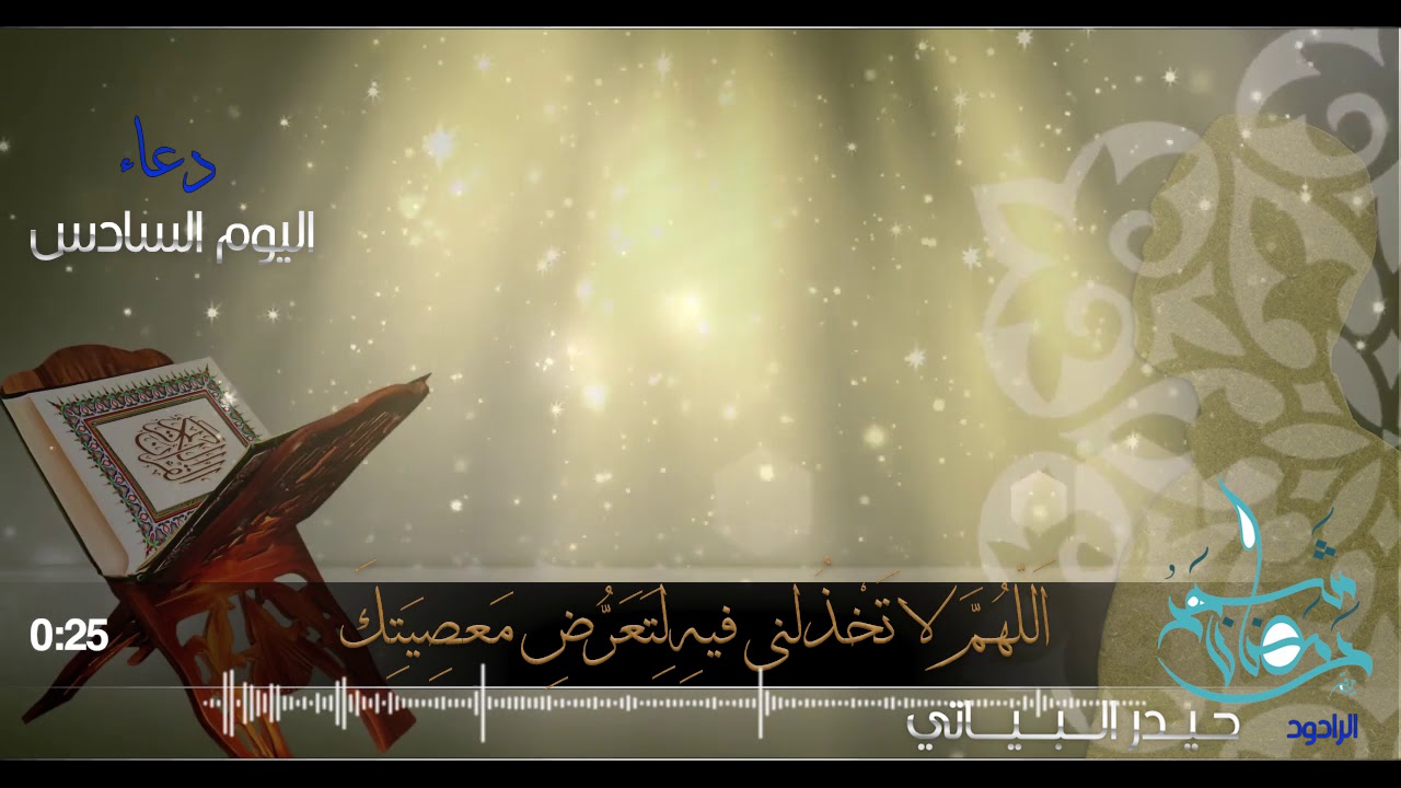 دعاء اليوم السادس - الرادود حيدر البياتي