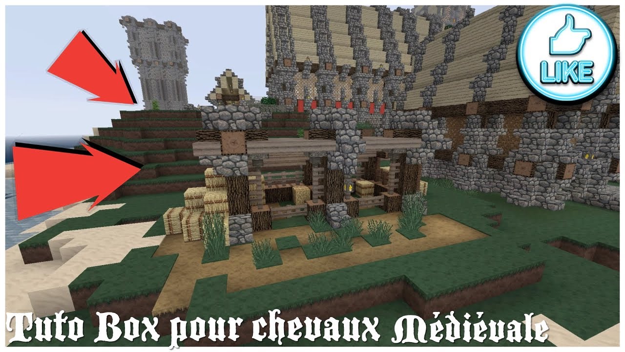 Minecraft ! Tuto Box Pour Cheveaux Médiéval ! - YouTube