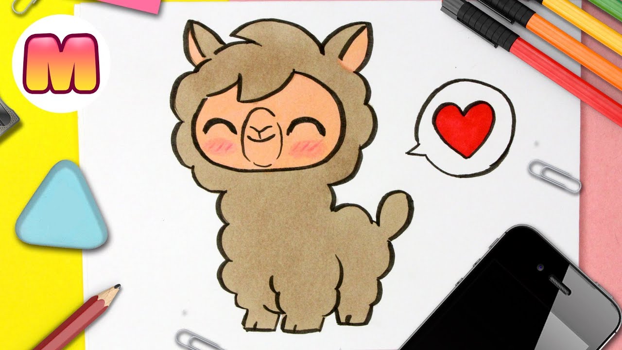 como dibujar una llama kawaii Gran venta OFF-50%