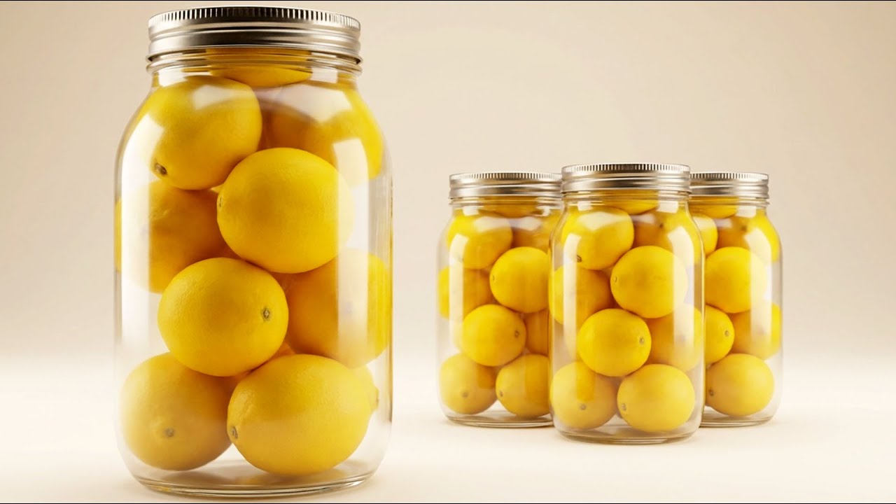 Храните лимоны в банках! остается свежим вне холодильника в течение года!