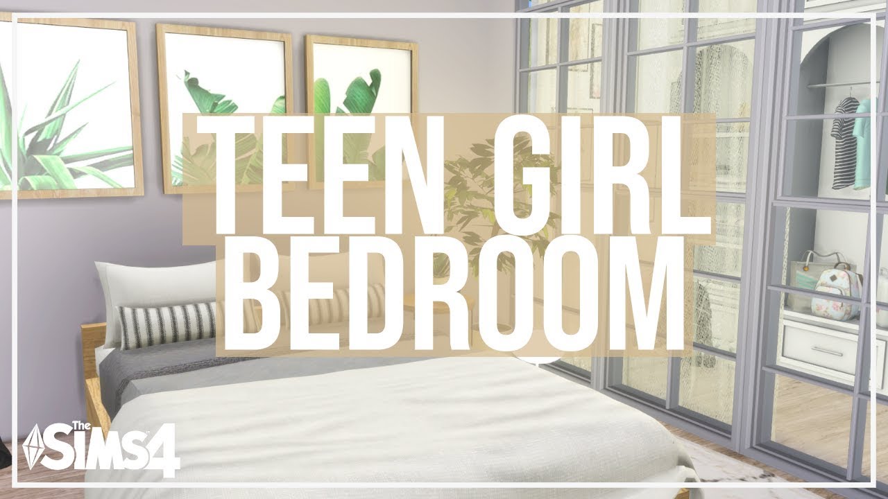 The Sims 4: Room Build | TEEN GIRL BEDROOM | + CC Links.