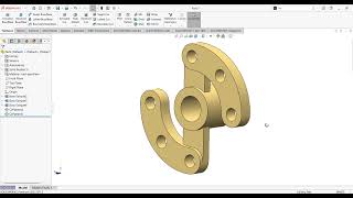 Mechanical Bracket Model  | SolidWorks 3D Modeling Episode 118 | 3D CAD Tutorial