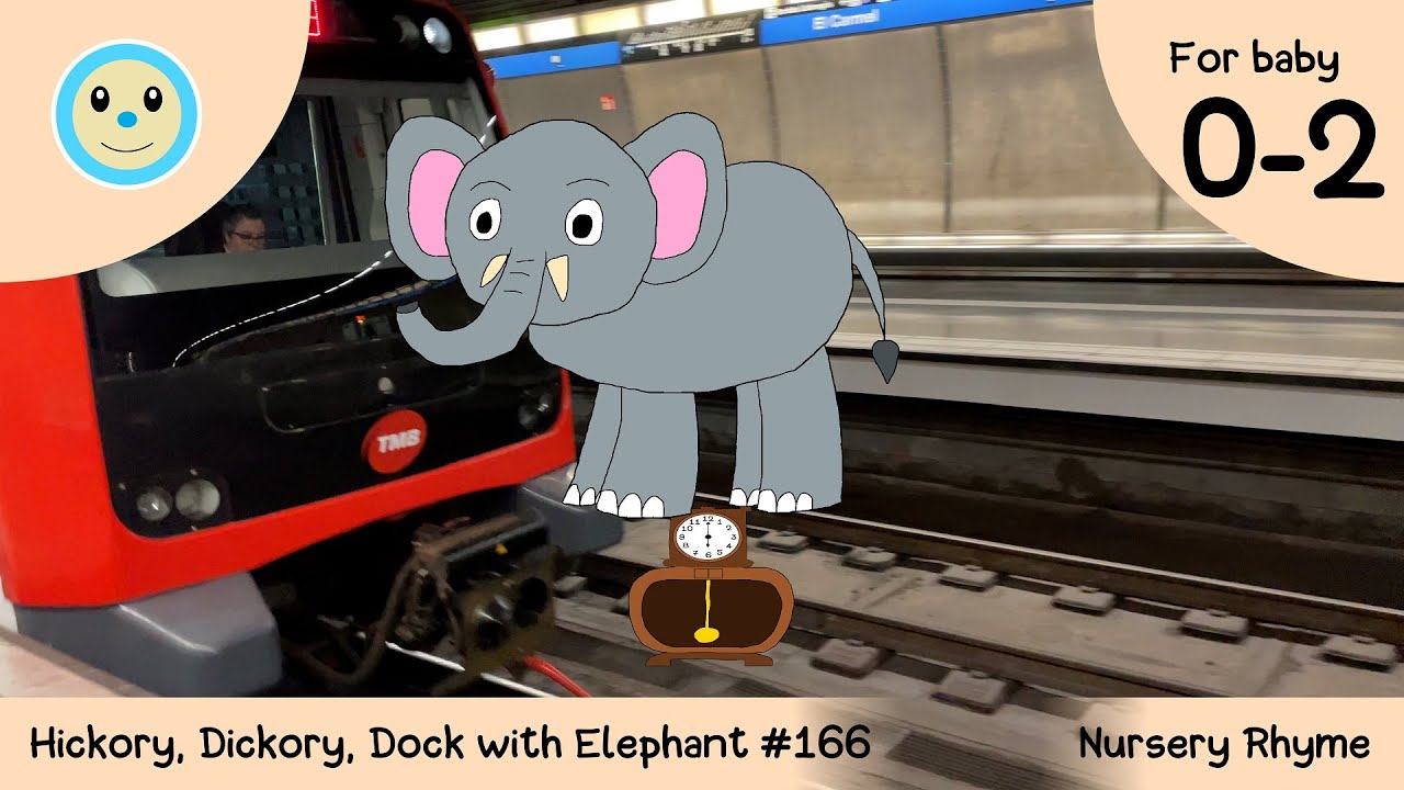 Hickory, Dickory, Dock with Elephant #166 🕰️🐘 | Nursery Rhyme