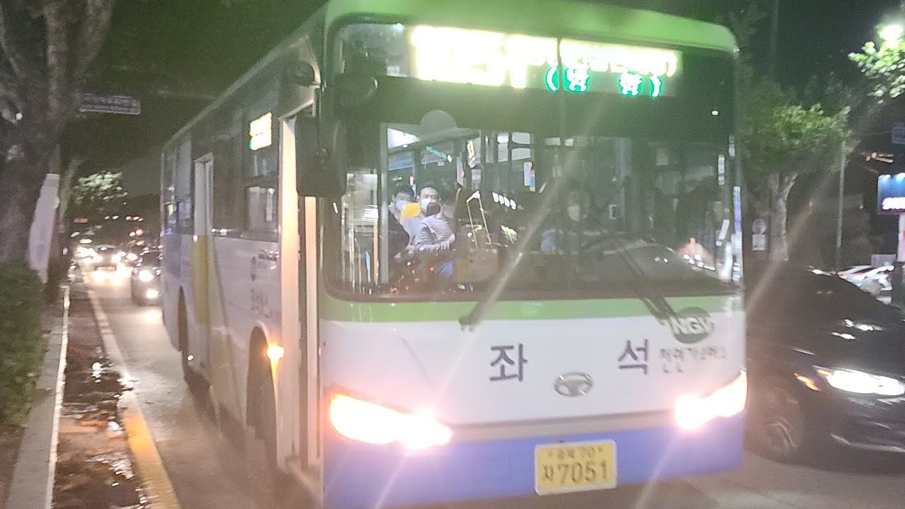 (청주 시내버스) 자일대우버스 NEW BS106 뉴 로얄시티 NGV 도시좌석 2012년식 7051호 105-1번 한성운수 영상 (2021.09.17) (1080P-4K-60FPS)