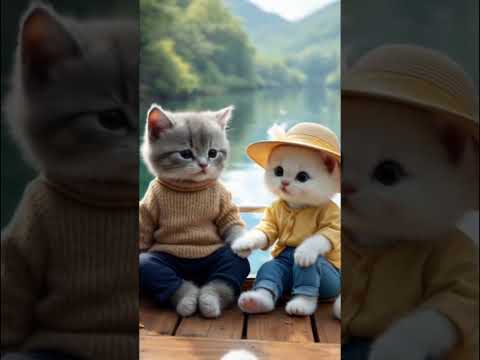 История любви от ИИ. Love story from AI. #ai #fantasy #musicvideo #love #story #cat