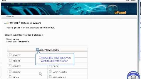 [cPanel Tutorial] How to use the MySQL Database Wizard