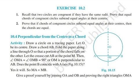 Exercise 10.2 class 9 maths