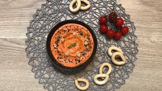 HUMMUS DE PIMIENTO ROJO ASADO ¡Un aperitivo sano y delicioso en 3 minutos!