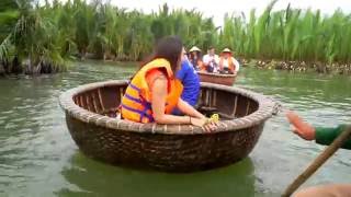 越南迦南島-簸箕船(碗型竹船)