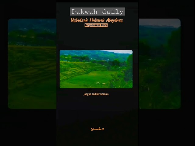 Ustadzah Halimah Alaydrus   -Terijabahnya do'a- #dakwah  #shorts class=