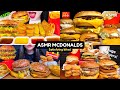 Asmr mcdonalds big mac chicken nuggets eating mukbang compilation  satisfying bites