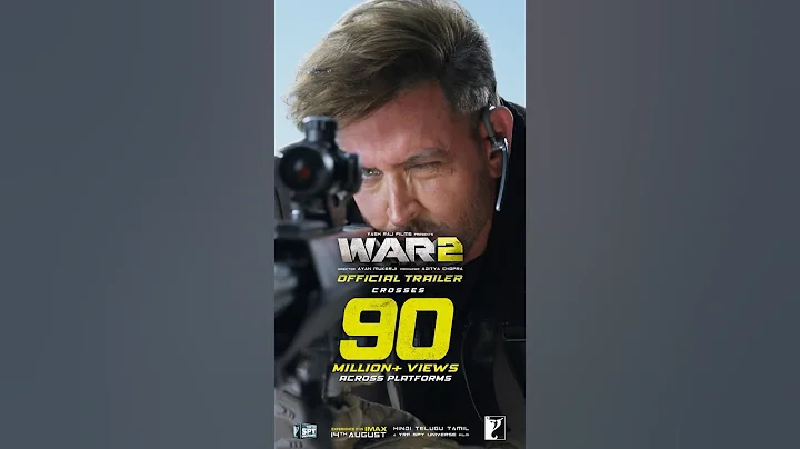 Keep the love coming... 90M+ views on the #War2Trailer 🔥 #War2 #HrithikRoshan #NTR #KiaraAdvani