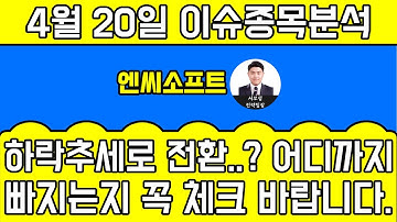 엔씨소프트(036570) - 하락추세로 전환..? 어디까지 빠지는지 꼭 체크 바랍니다.