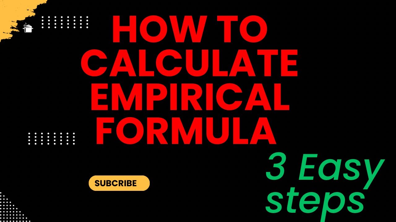 Calculate empirical formula in 3 EASY STEPS. Lec# 10 - YouTube